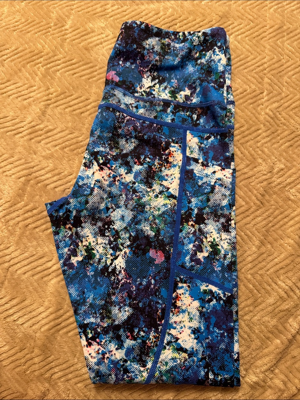 Zyia Blue Multicolor Light N Tight Leggings